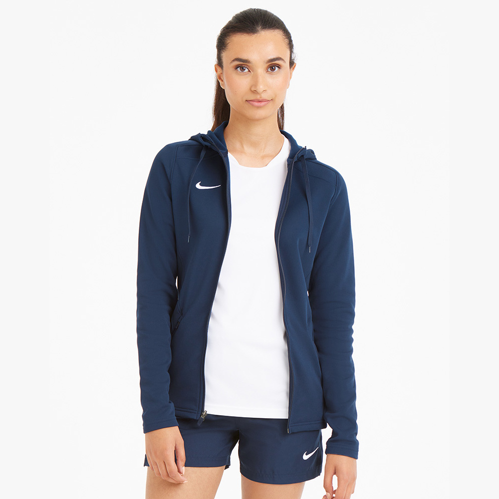Women's Nike Team Full Zip Hoodie Navy Blue Training Jacket
