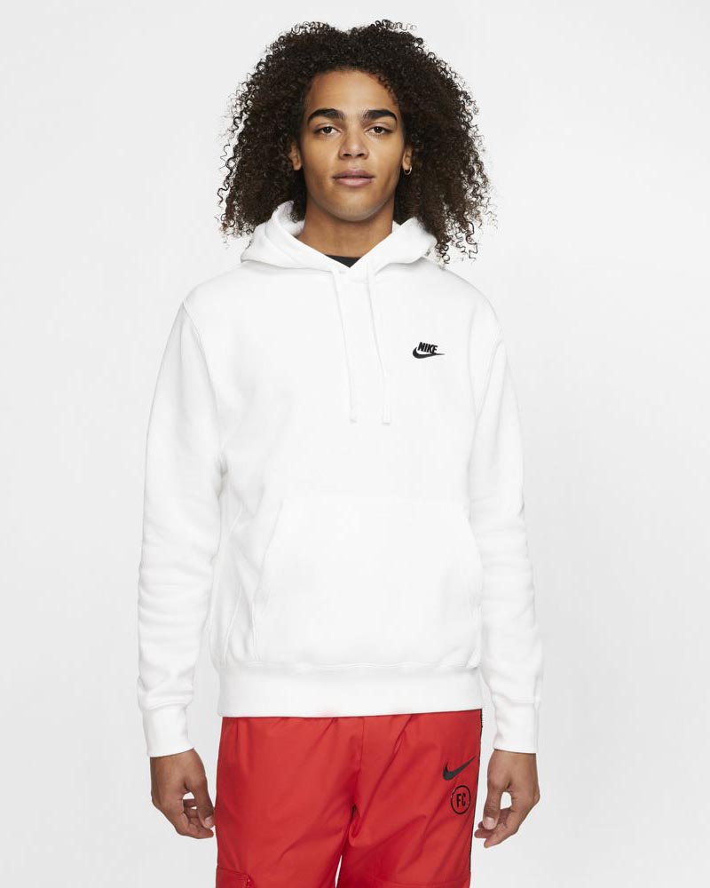 Sweat capuche Nike Fleece Sportswear pour Homme - BV2654-100 - Blanc
