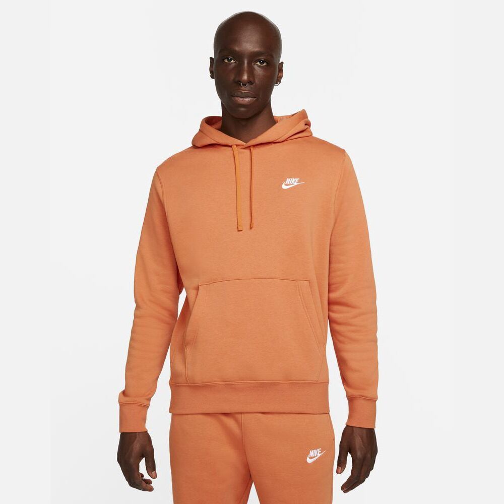 Nike Men s Fleece Sportswear Hoodie BV2654 808 Orange EKINSPORT
