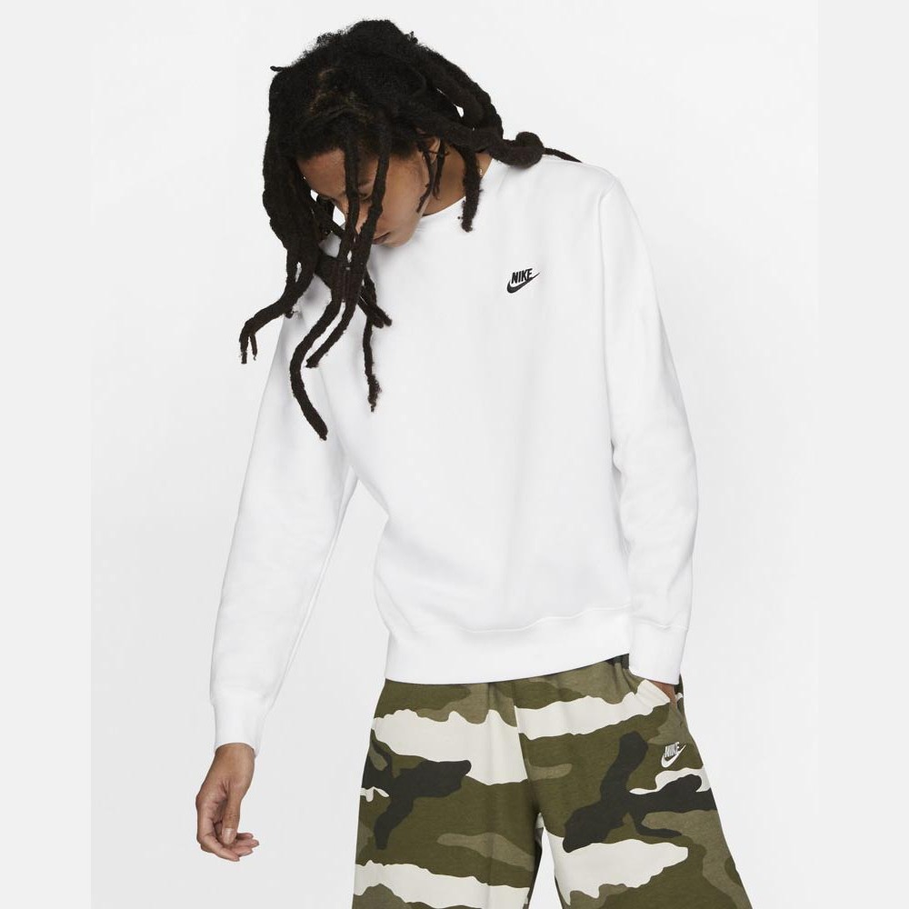 Sudadera Nike Sportswear Club Fleece, Hombre - BV2662-100 - Blanca |  EKINSPORT