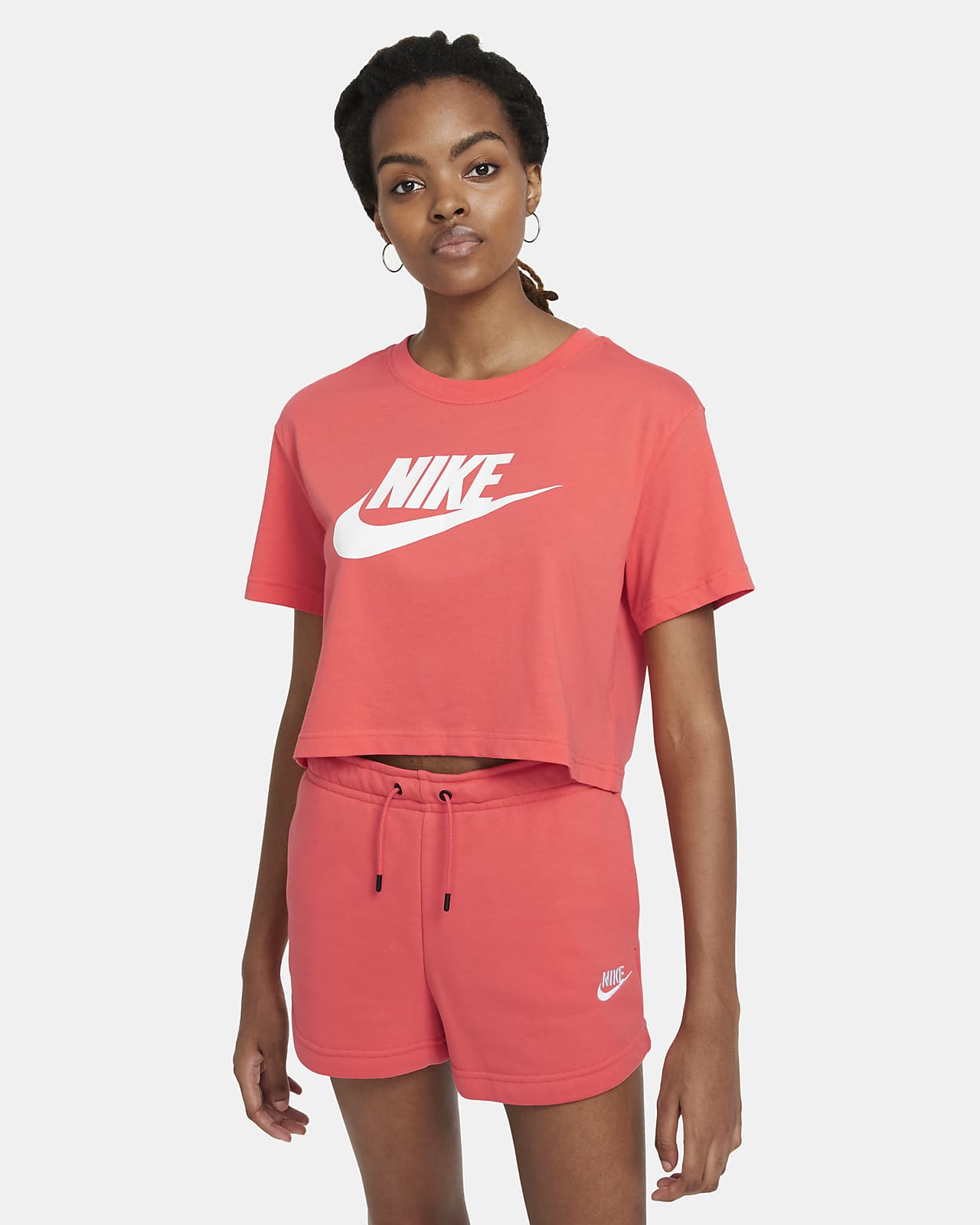 T-Shirt court crop top Nike Sportswear Essential pour Femme - BV6175-814 -  Orange Saumon