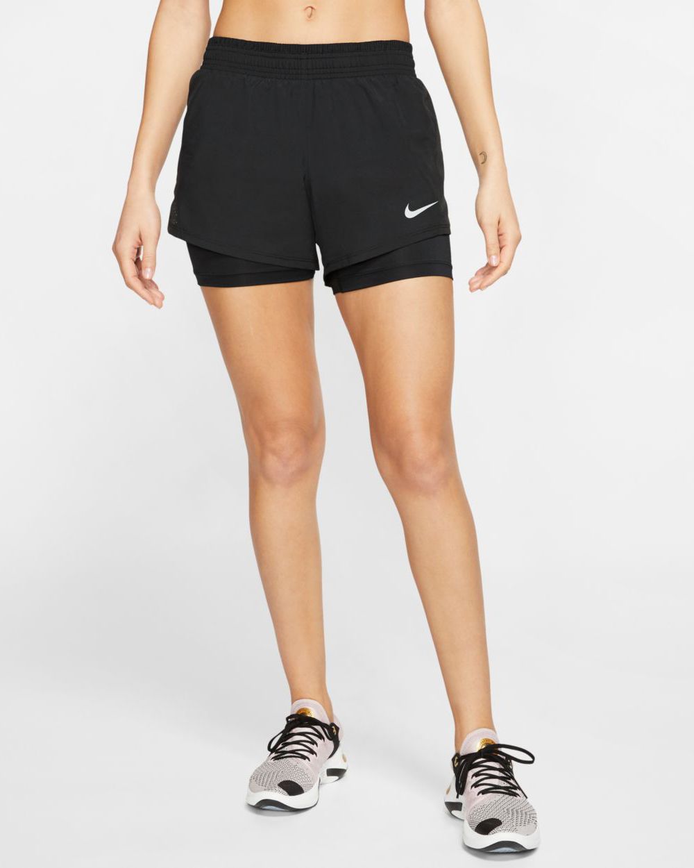 Short Nike Running 2-en-1 Noir pour Femme