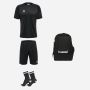 pack hummel essential 4 pièces maillot short chaussettes courtes sac a dos