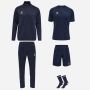 pack hummel essential 5 pieces maillot short chaussettes courtes haut 1 2 zip pantalon de survetement