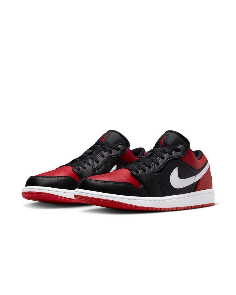 Basket jordan homme top noir et rouge