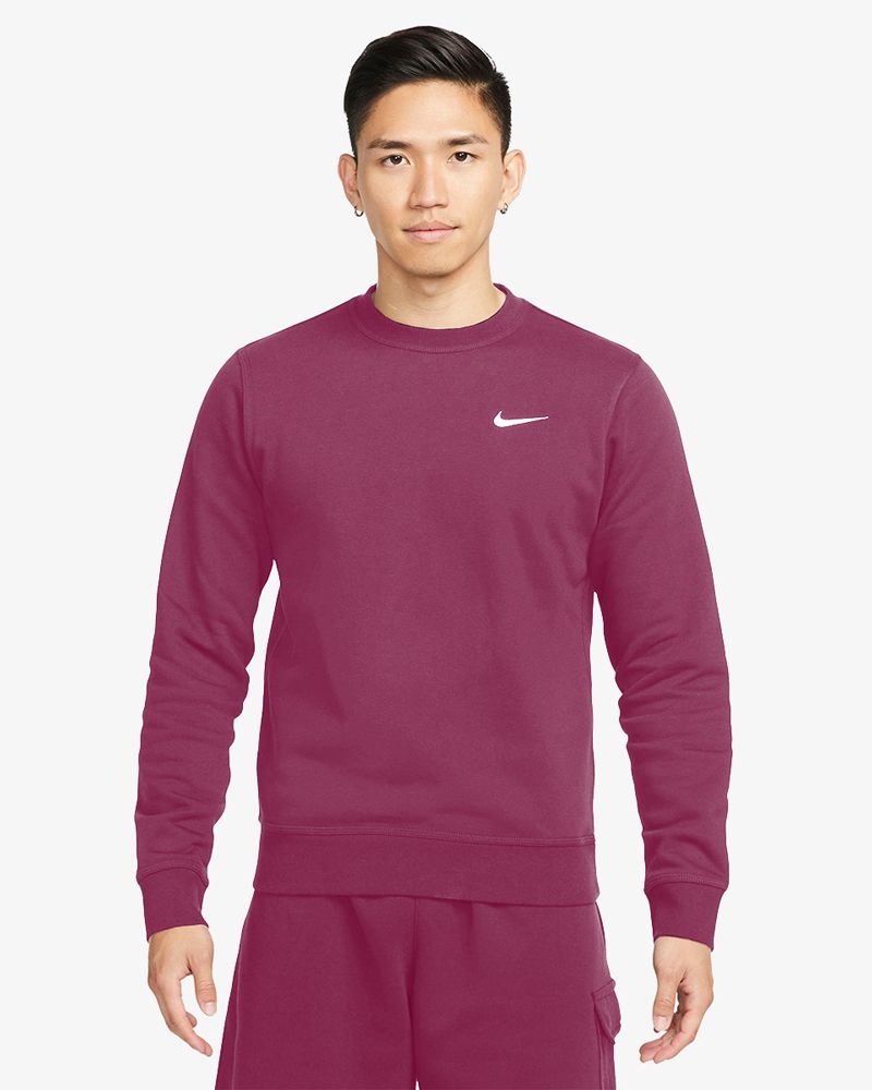 sweat nike sportswear club fleece rouge pour homme 839667 690