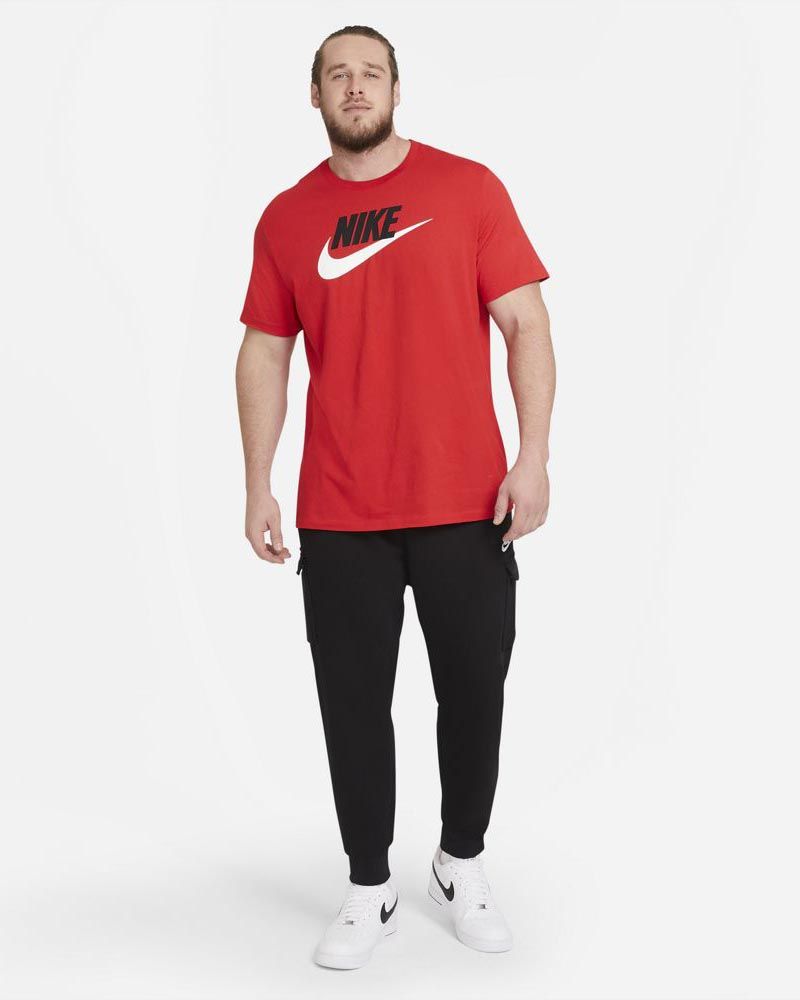 Maglietta Nike Sportswear Uomo AR5004 657 Rosso e nero EKINSPORT
