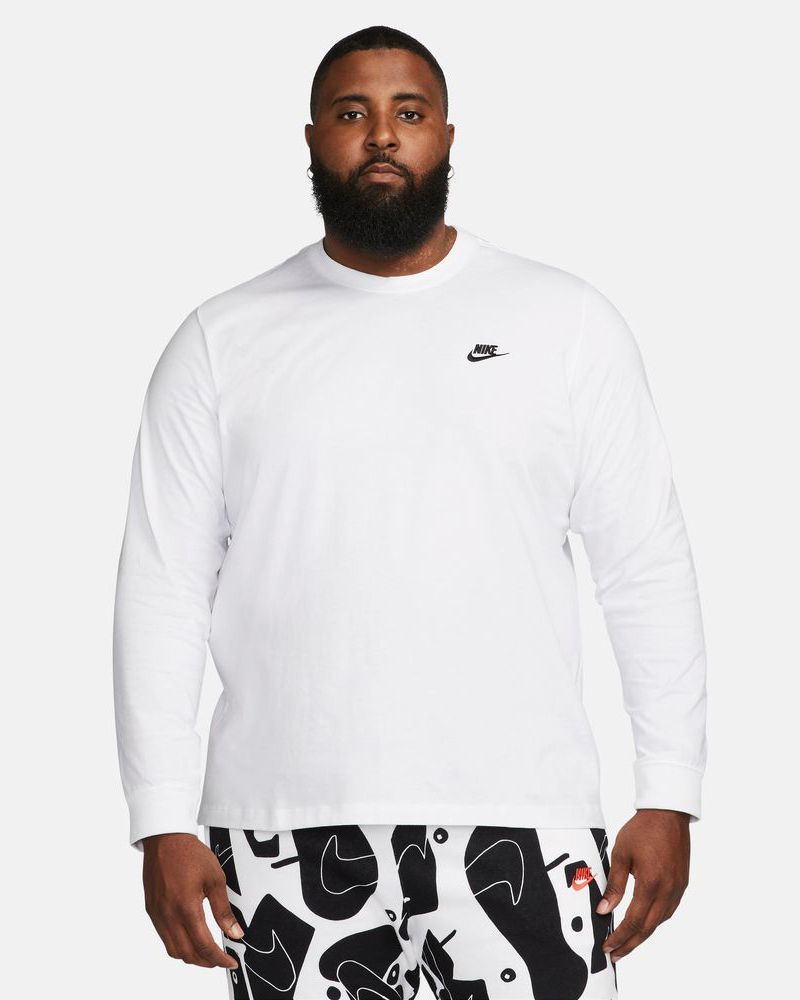 T shirt manche longue nike blanc on sale