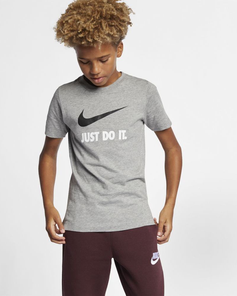 T Shirt Nike Sportswear JDI para crian as AR5249 063 Cinzento