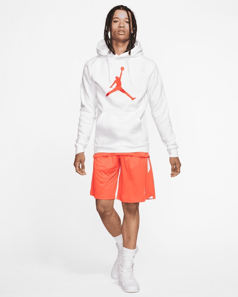 Men s Jordan Jumpman Logo Hoodie White EKINSPORT