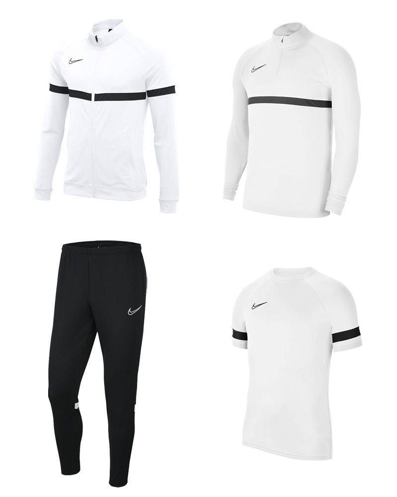 Conjunto Nike Academy 21 para Hombre. Chándal + 1/4 Zip + Camiseta (4 productos)
