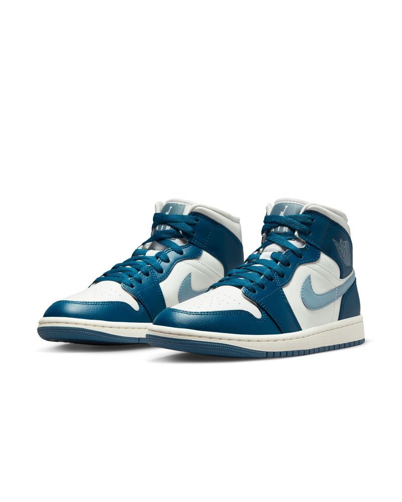 Chaussures Air Jordan 1 Mid Bleu pour Femme - BQ6472-414