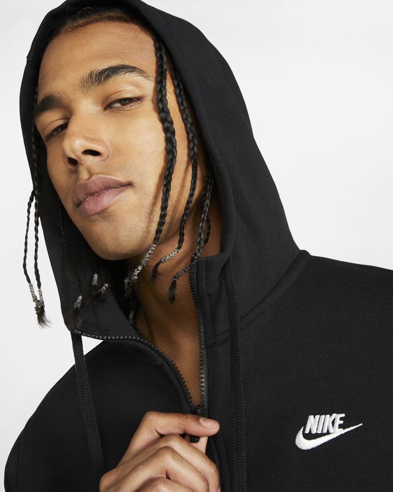 Nike black store hooded sweatshirt