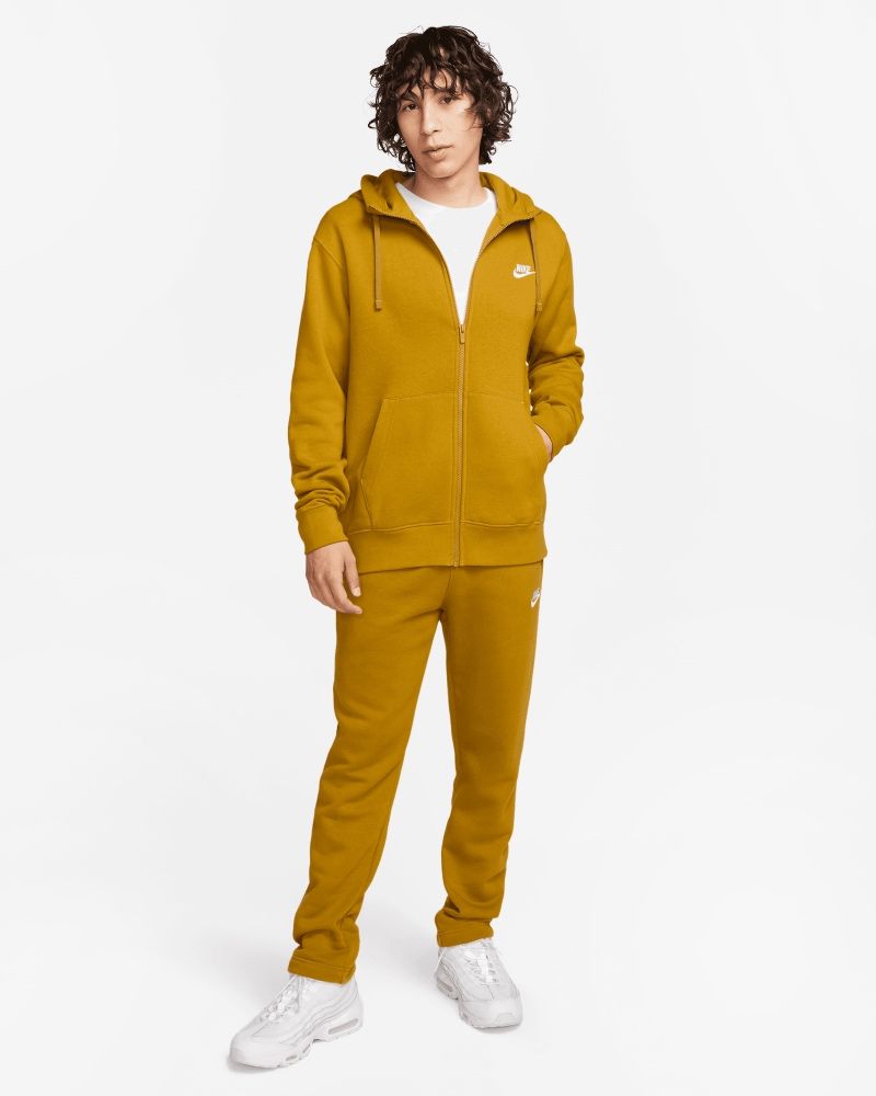 Men s Nike Sportswear Club Fleece Yellow Zip Hoodie EKINSPORT