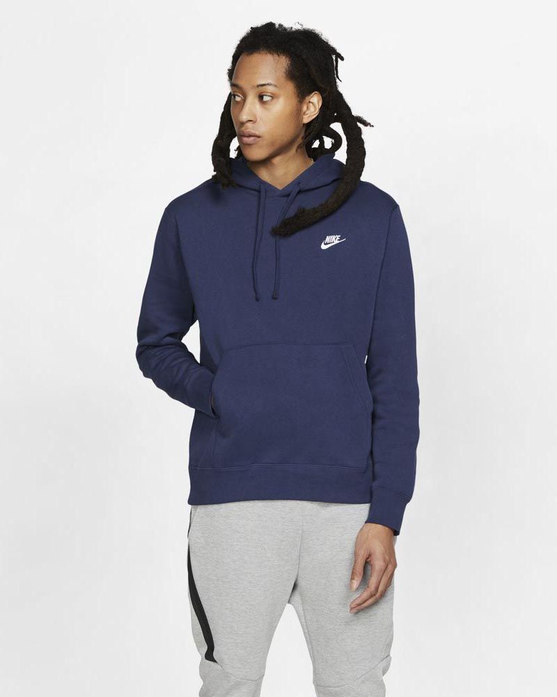 Sweat à capuche bleu marine homme