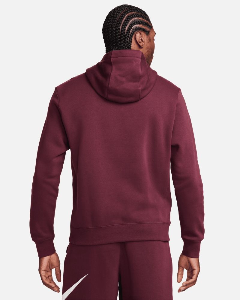 Sweat capuche Nike Sportswear Club Fleece Bordeaux pour Homme