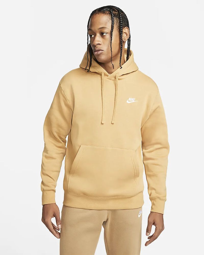 hoodie nike beige homme