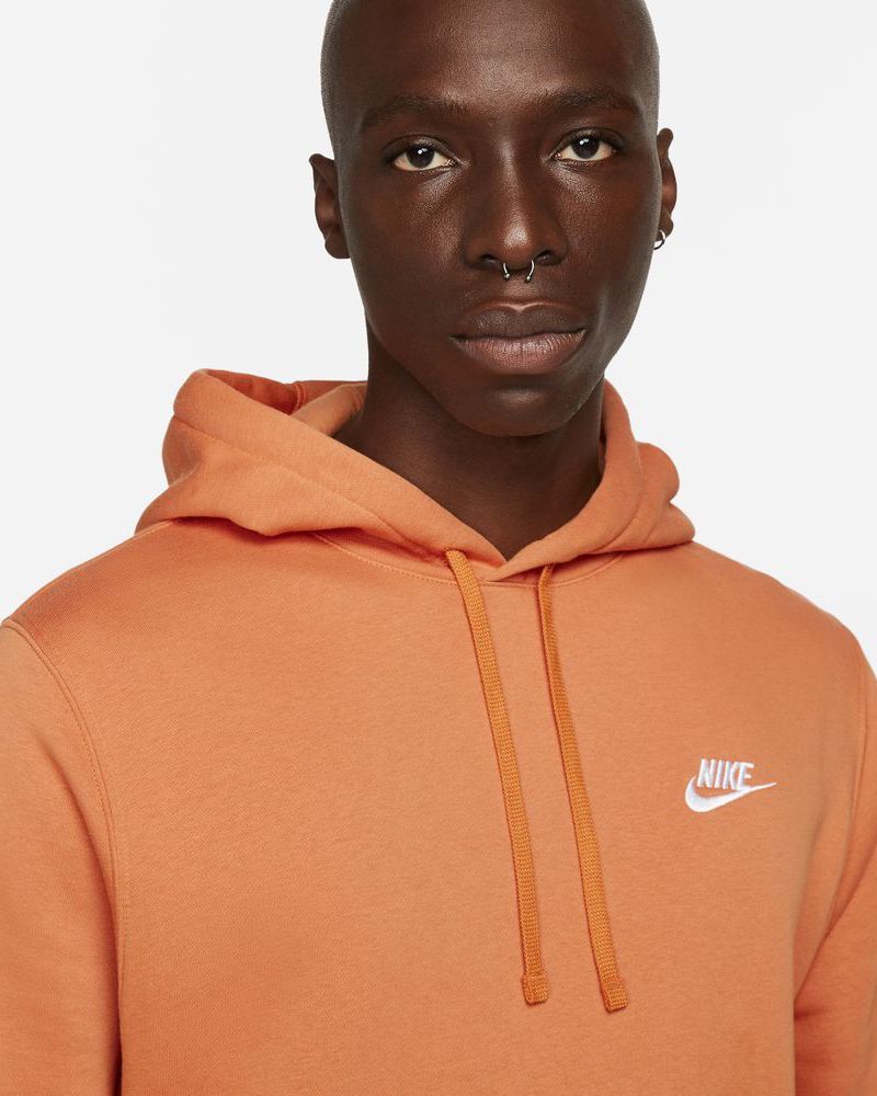 Nike Men's Fleece Sportswear Hoodie - BV2654-808 - Orange