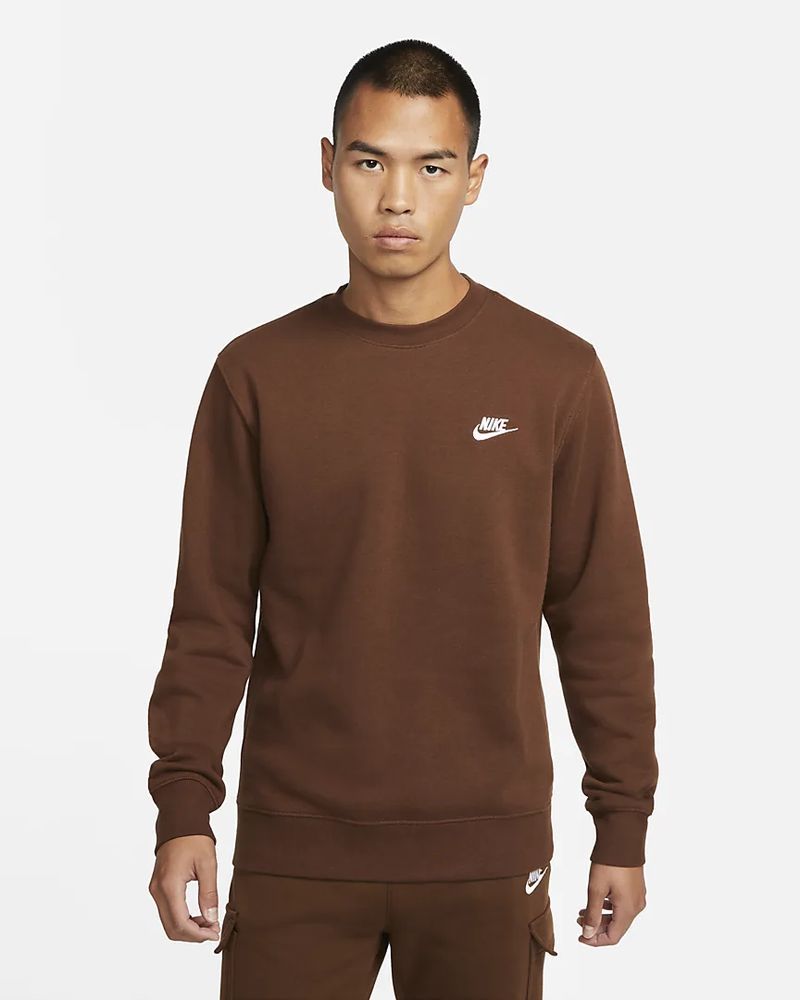 Sweat Nike Sportswear Club Fleece pour Homme - BV2662-259 - Marron