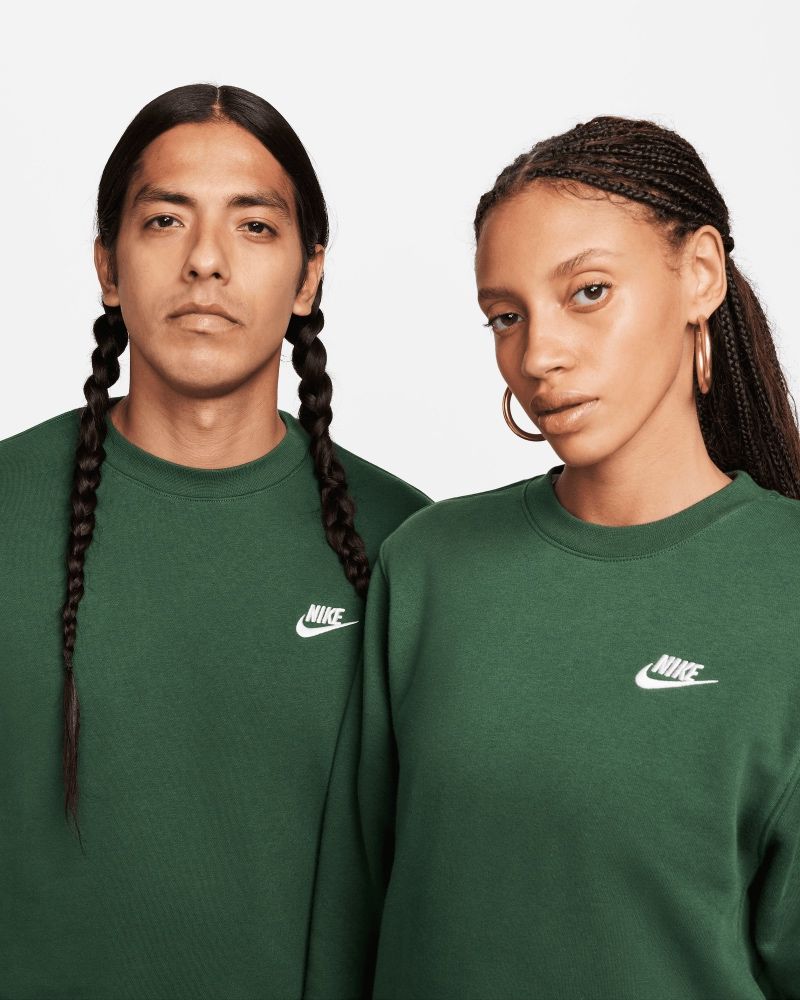 Heren Nike Sportswear Club Fleece Olijfgroen Sweatshirt | EKINSPORT