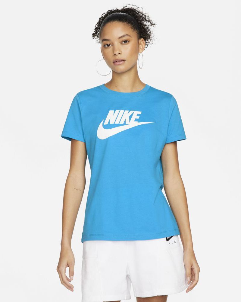 T shirt top nike femme bleu