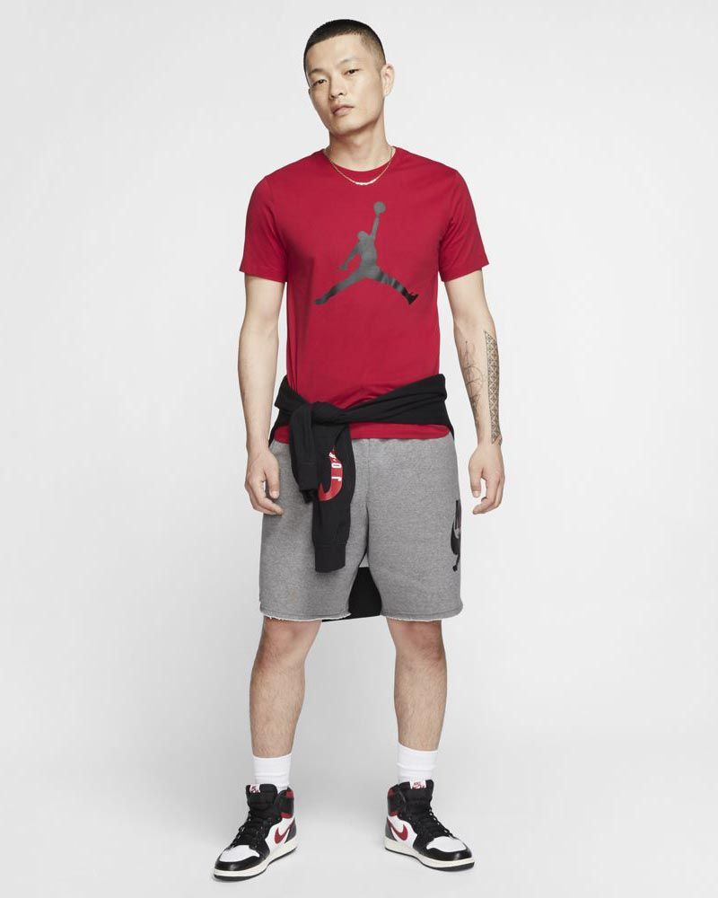 Tee shirt jordan deals noir et rouge