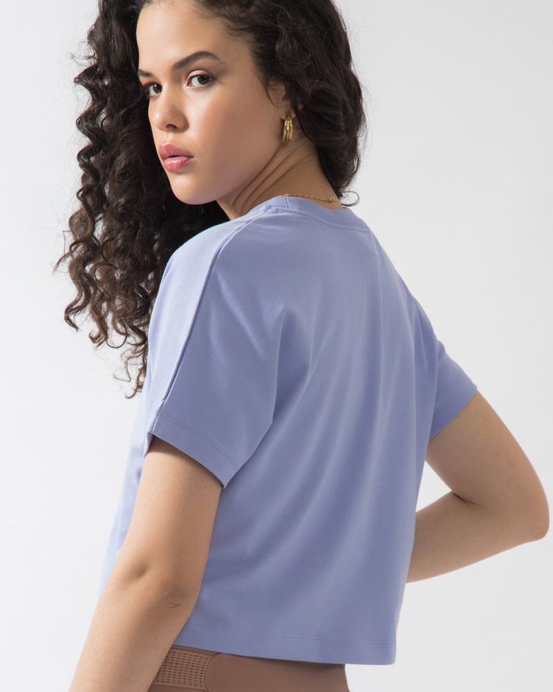 T-Shirt Crop Top Nike Sportswear pour Femme - CJ3764-569 - Violet