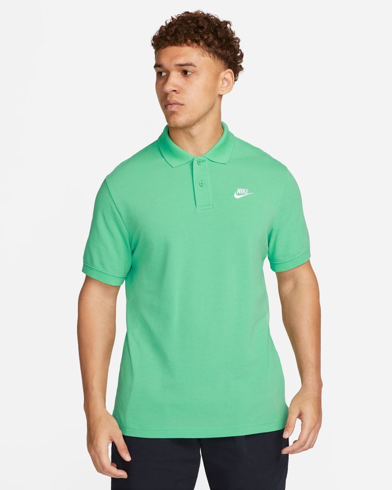 Green nike polo shirt hotsell