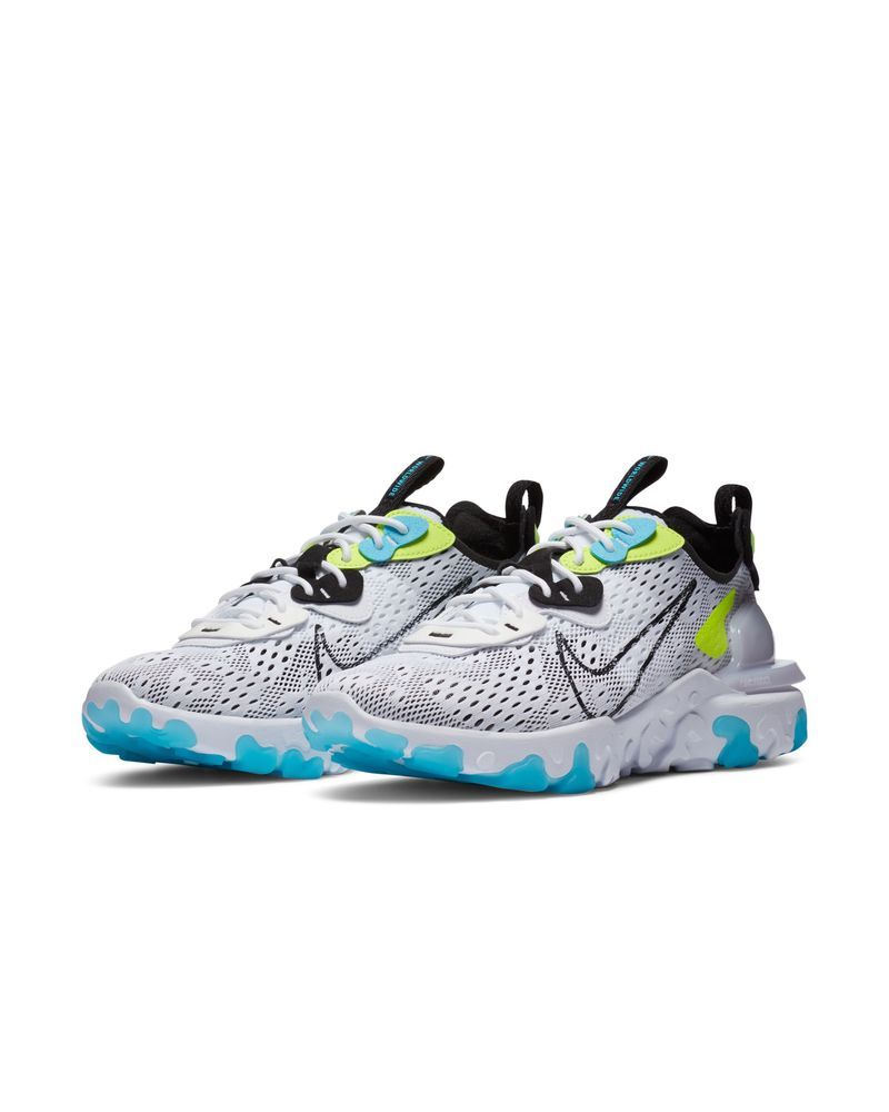 Nike react blanche et online bleu