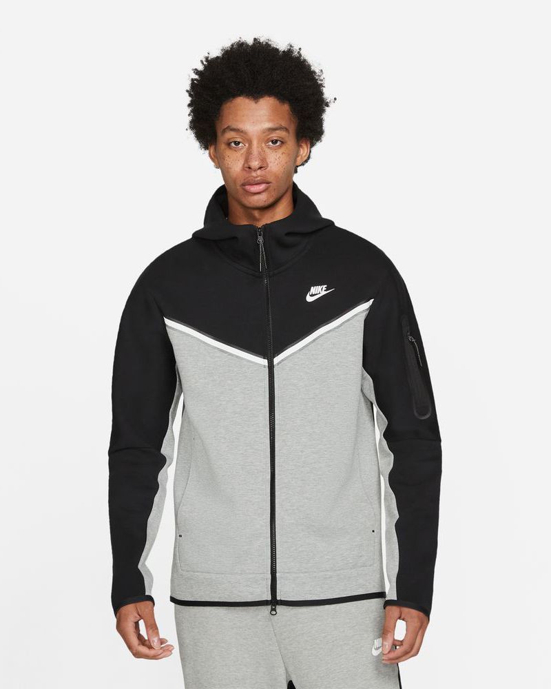 Nike Sweat à Capuche NSW Tech Fleece - Gris/Noir