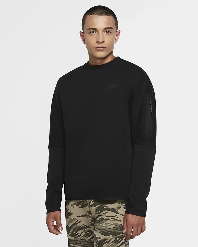 Sweat Crew Nike Sportswear Tech Fleece pour Homme - CU4505-010 - Noir |  EKINSPORT