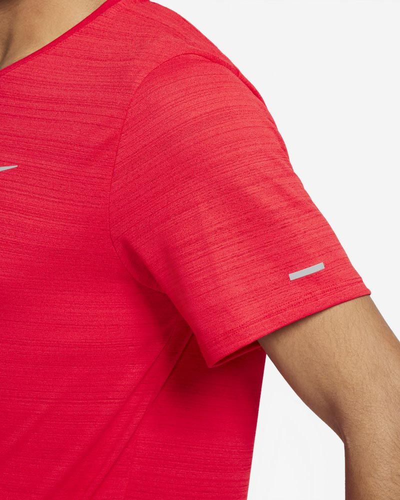 Nike Men s Dri FIT Miler Running Shirt CU5992 657 Red EKINSPORT
