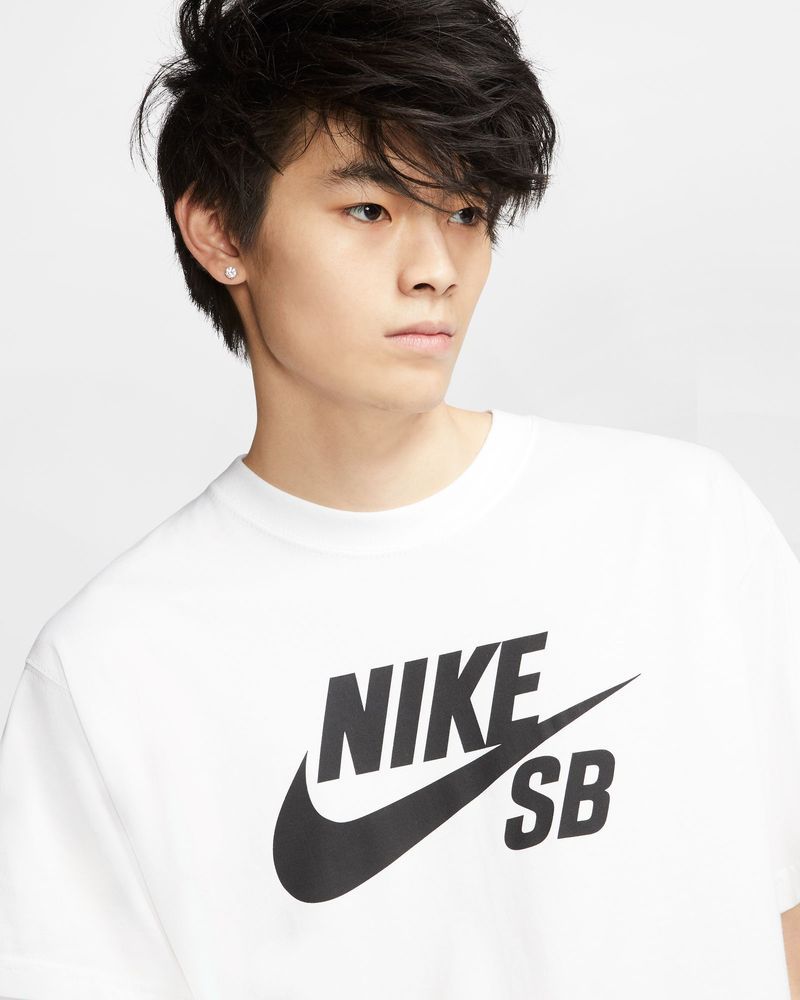 t shirt nike blanc logo noir