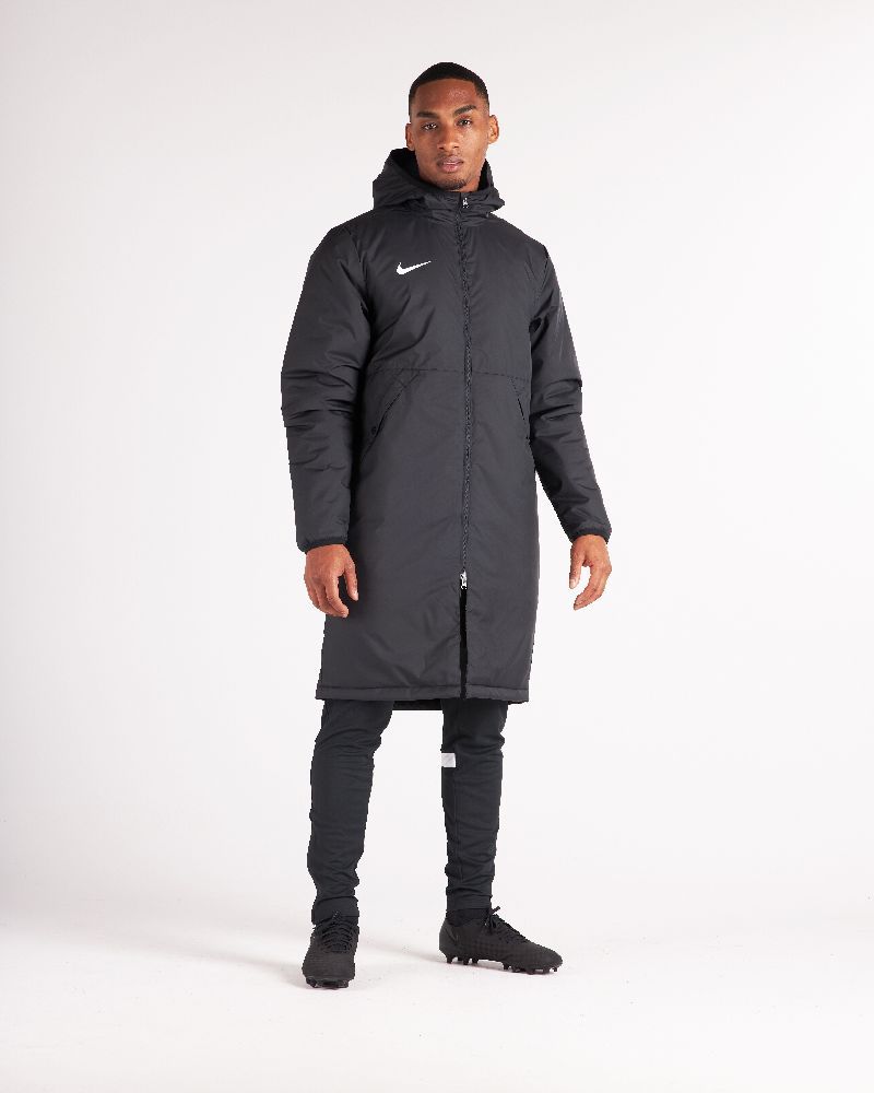 parka longue noir homme