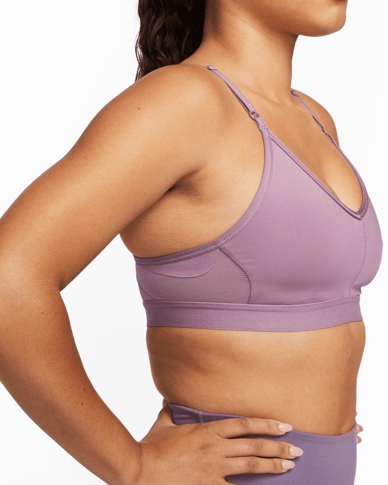 Nike air training indy bra shop in purple
