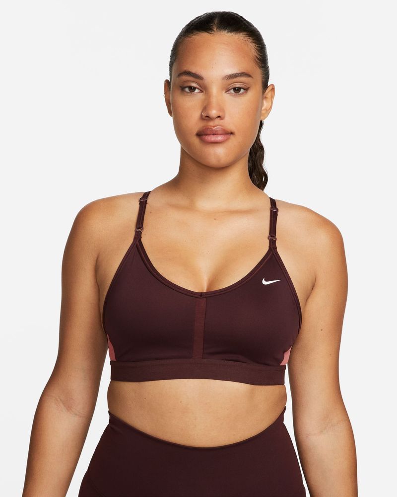 Brown Nike Indy Dri-FIT Sports Bras.