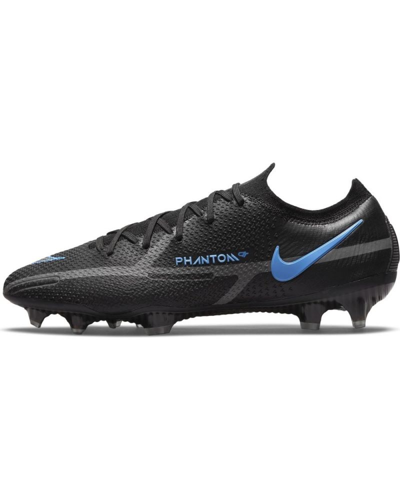 Chaussures de football Nike Phantom GT2 Elite FG Noires et Bleues - Renew Pack - CZ9890-004 Chaussures de football Nike Phantom GT2 Elite FG Noires et Bleues - Renew Pack - CZ9890-004