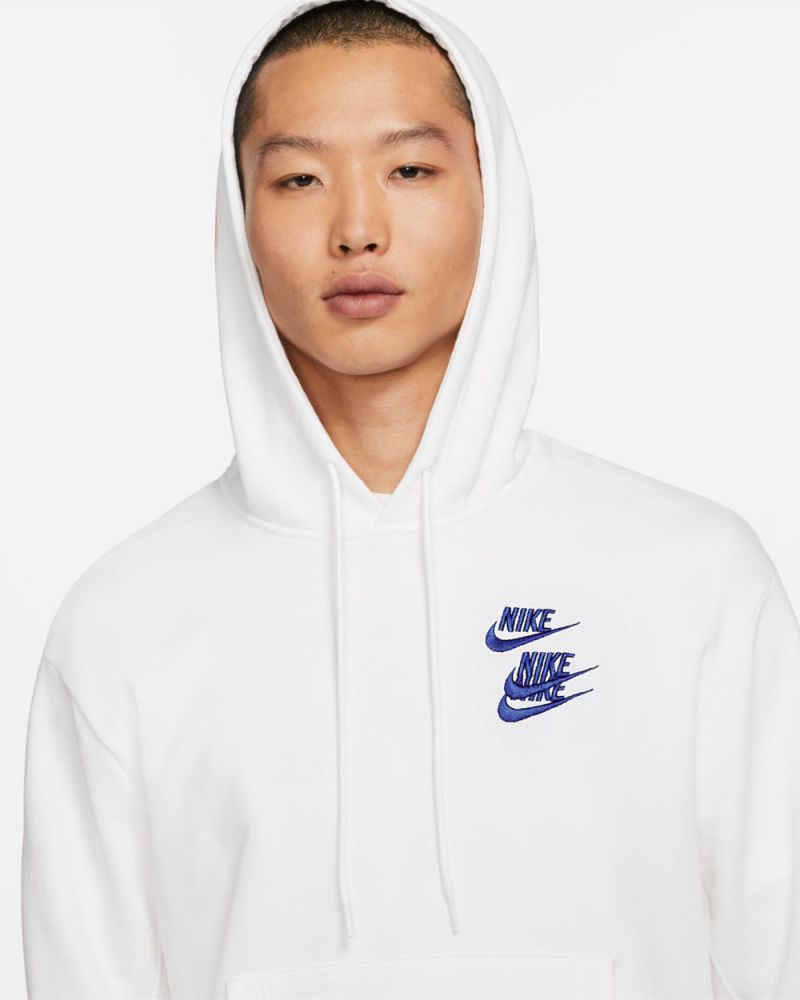 Nike PULL HOMME BLEU/BLANC