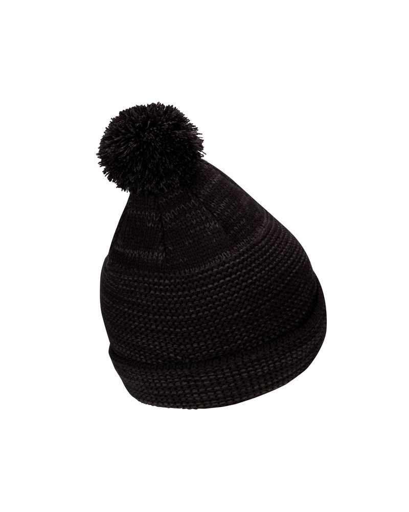 Bonnet en tricot à revers Nike Canada Soccer Classic Stripe pour homme avec  pompon, noir