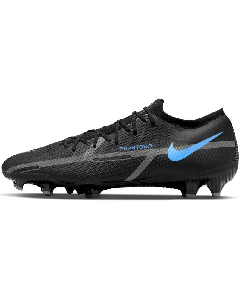 Chaussures de football Nike Phantom GT2 Pro FG Noires et Bleues - Renew Pack - DA4432-004