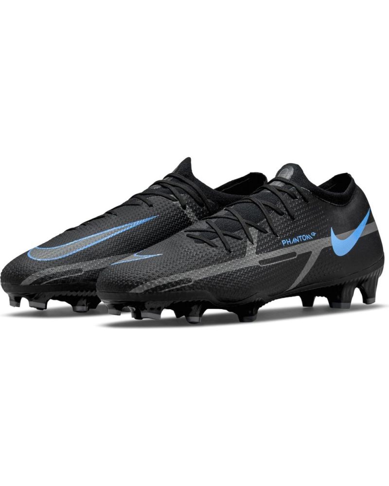 Chaussures de football Nike Phantom GT2 Pro FG Noires et Bleues - Renew Pack - DA4432-004