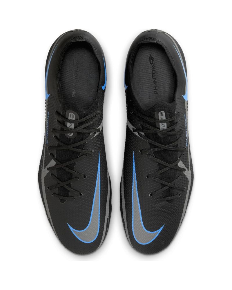 Chaussures de football Nike Phantom GT2 Pro FG Noires et Bleues - Renew Pack - DA4432-004