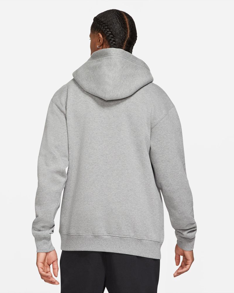 Essentials grey fleece hoodie clearance