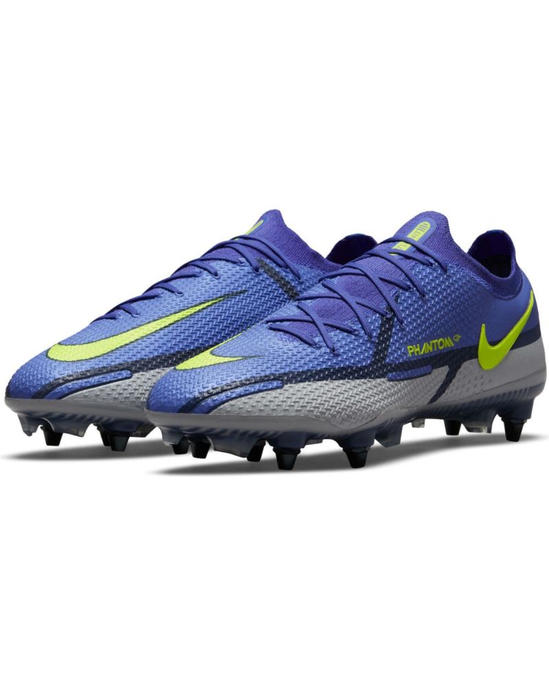 Chaussures de football Nike Phantom GT2 Elite SG Pro bleues DC0753-570