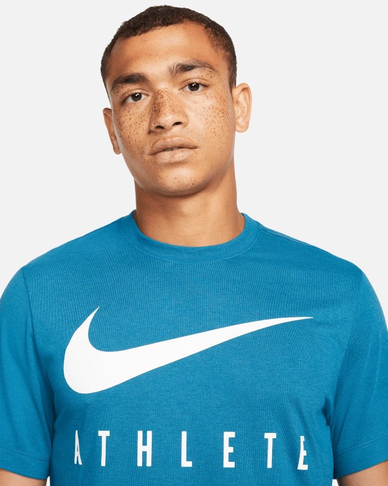 Men s Nike Dri FIT Blue Training T Shirt EKINSPORT