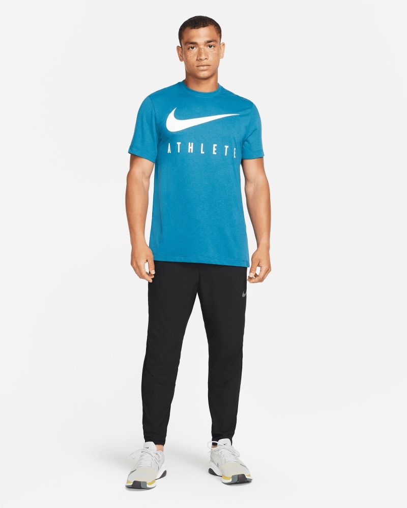 Men s Nike Dri FIT Blue Training T Shirt EKINSPORT
