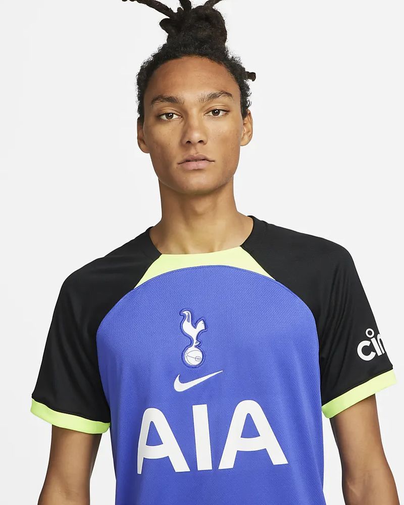 Nike Tottenham Hotspur Maillot d'Entraînement Pre-Match 2021-2022 Bleu  Foncé Bleu Jaune 