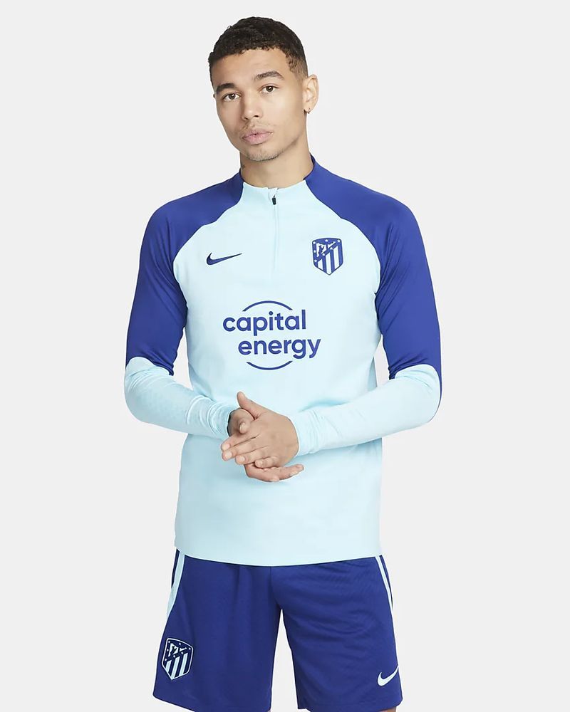 haut entrainement 1 2 zip nike atletico madrid bleu dm2453 482