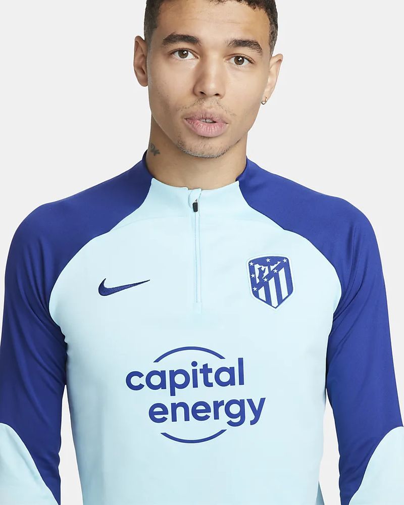 haut entrainement 1 2 zip nike atletico madrid bleu dm2453 482