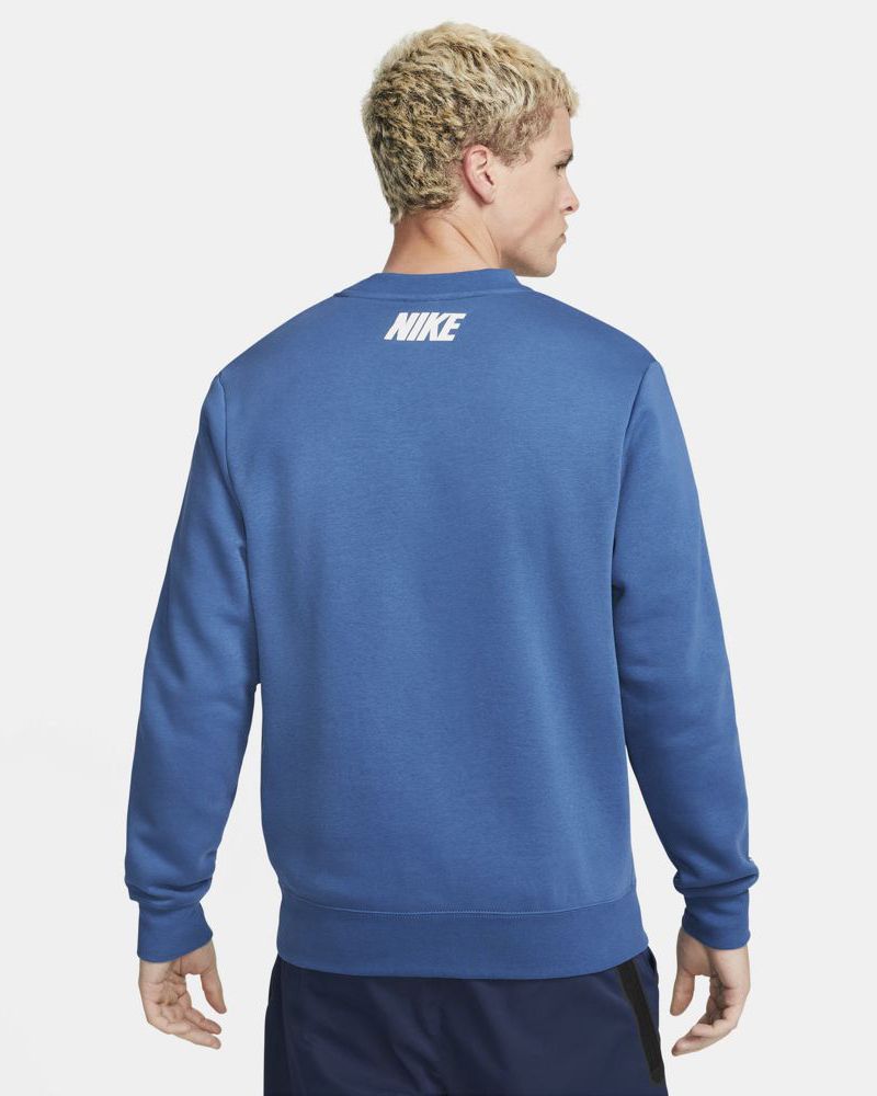 Nike heritage crew sweatshirt blue discount